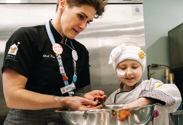 Cooking in the kitchen